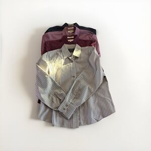 4 Faconnable Button Up Shirt Top Women's M Cotton Blend Office Preppy Timeless